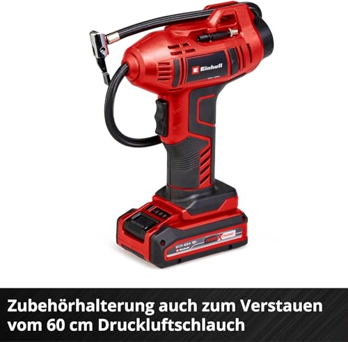 Einhell Cordless Car Compressor CE-CC 18 Li-Solo Power X-Change (18V, max. 11 bar, 60cm compressed air hose)