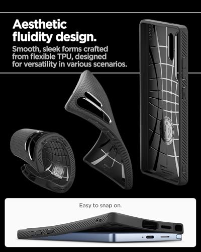 Liquid Air Case Compatible with Samsung Galaxy S25 Ultra in Black