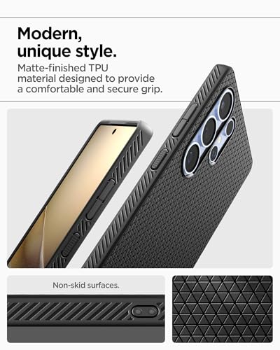 Liquid Air Case Compatible with Samsung Galaxy S25 Ultra in Black