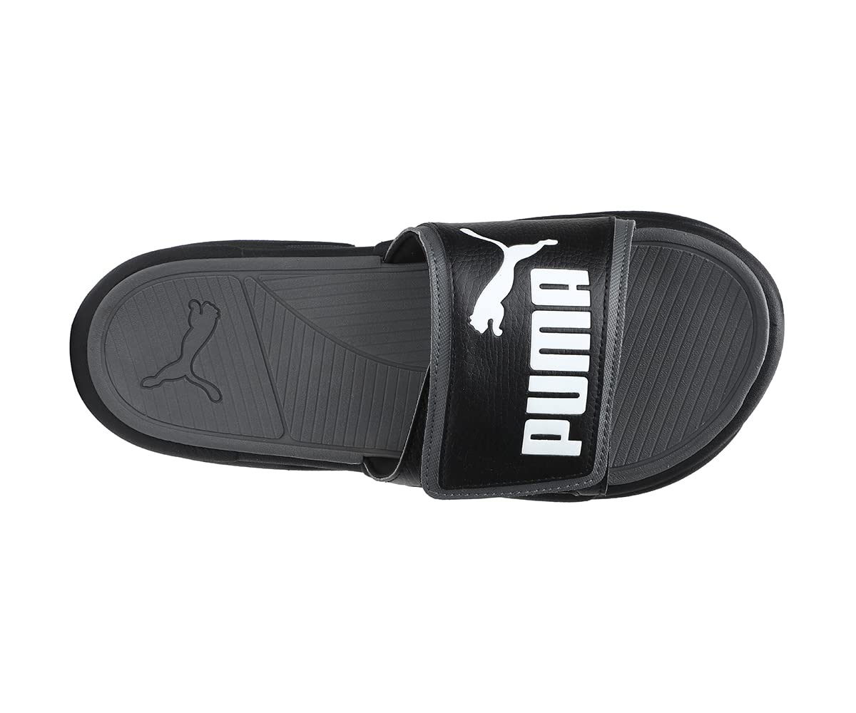 PUMA Black/White Unisex Royalcat Comfort Slide Badesandalen mit EVA-Laufsohle