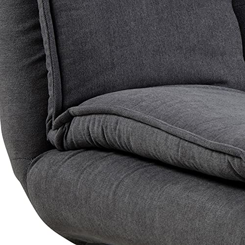 AC Design Furniture 'Jasper' sofa bed in dark grey/black: sofa bed with 3 reclining positions