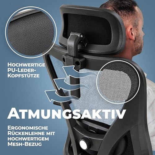 CleverSeat office chair, ergonomic, 100% individually adjustable | Swivel chair >150 kg