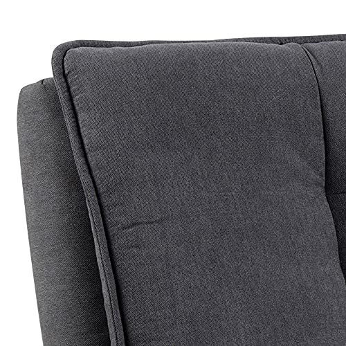 AC Design Furniture 'Jasper' sofa bed in dark grey/black: sofa bed with 3 reclining positions