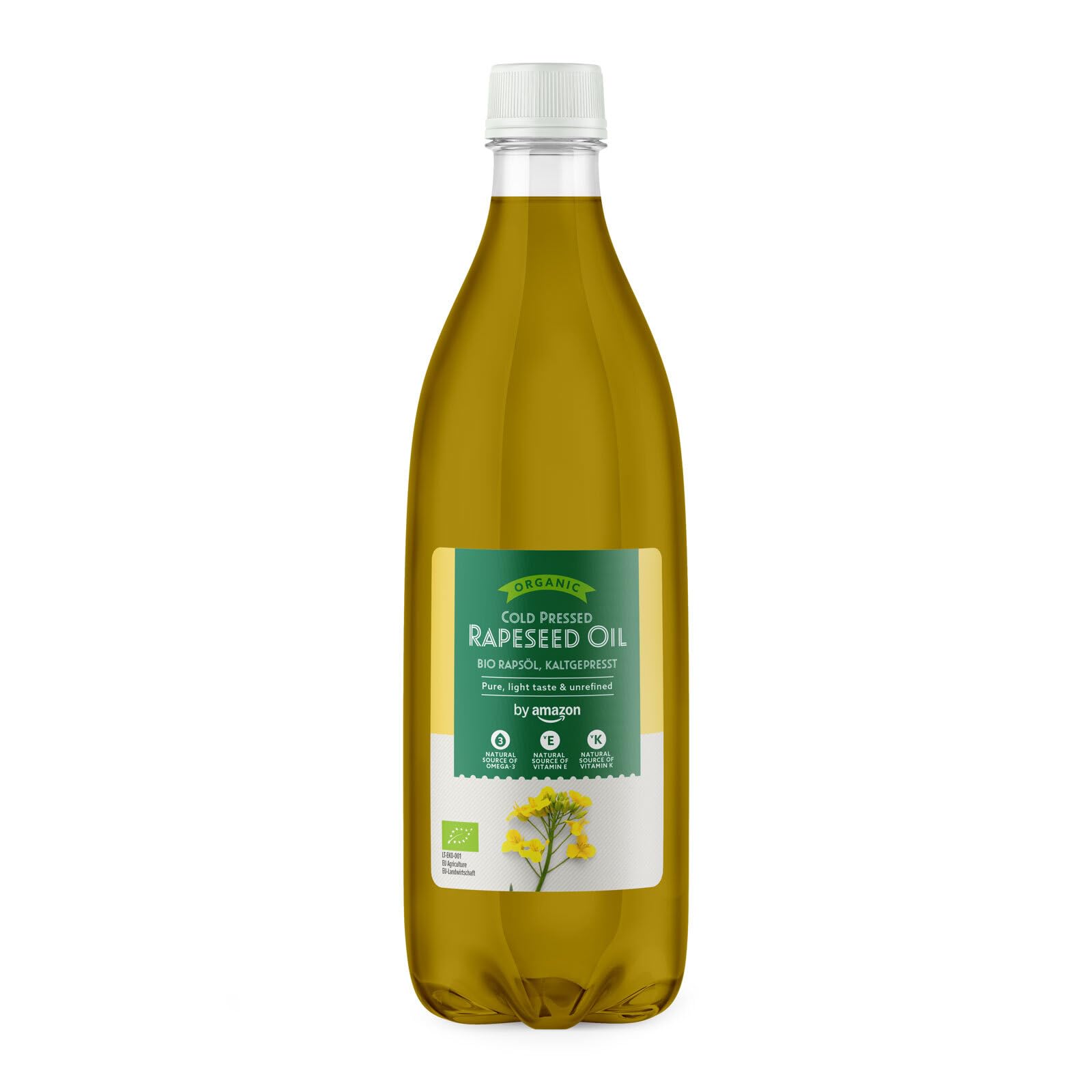 by Amazon Bio Rapsöl (1 Liter): Vegan, Kaltgepresst