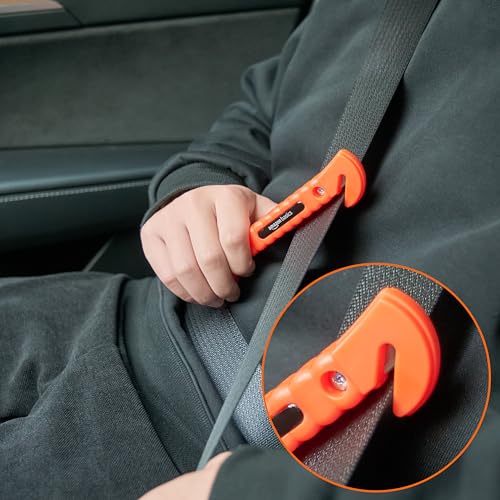 Amazon Basics Emergency Seatbelt Cutter and Window Hammer (2-Pack)