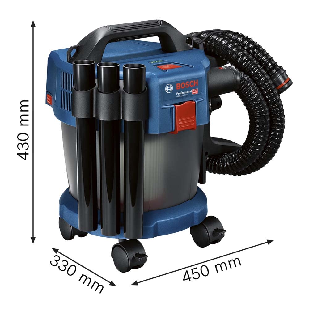 Bosch Professional wet/dry vacuum cleaner (GAS 18V-10 L) without battery and charger