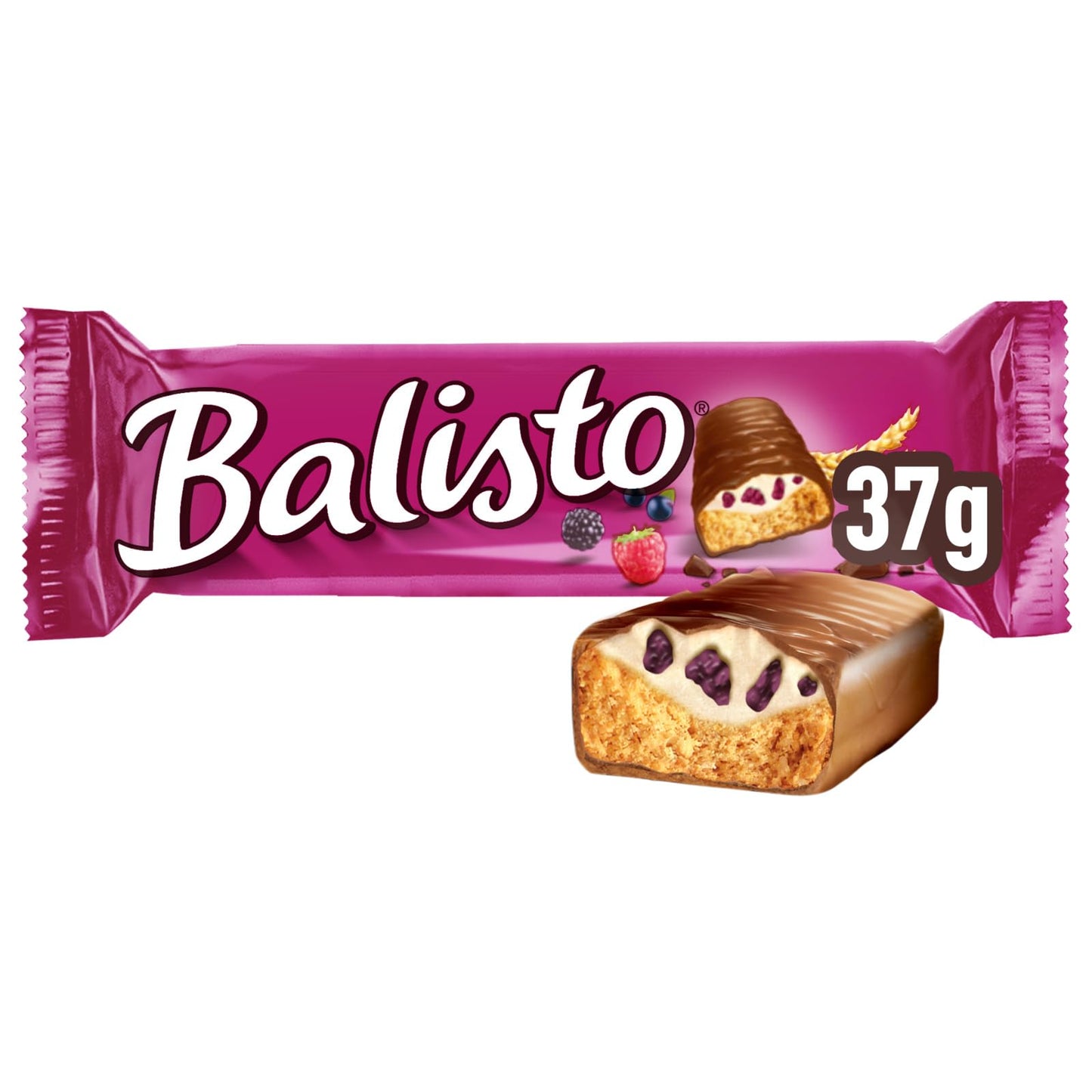 BALISTO Chocolate Bulk Pack | Cereal Chocolate Bar with Yogurt Berries (20 x 37g = 740g)