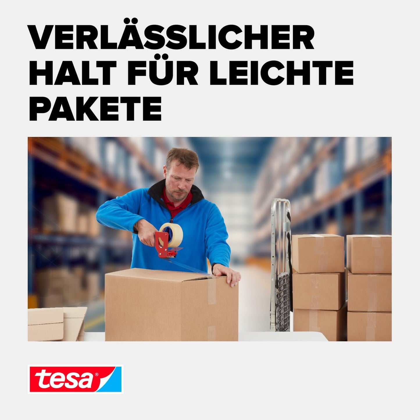 tesa 64014 packaging tape (transparent): 6 rolls of 66m x 50mm, quiet & UV-resistant