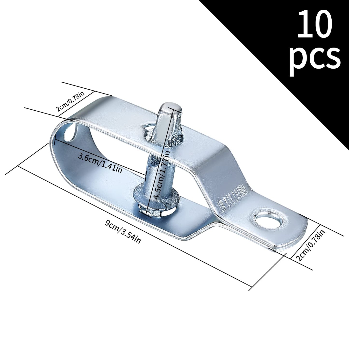 Chain link fence tensioners for garden (10 pieces): tension wire, knotted mesh fence
