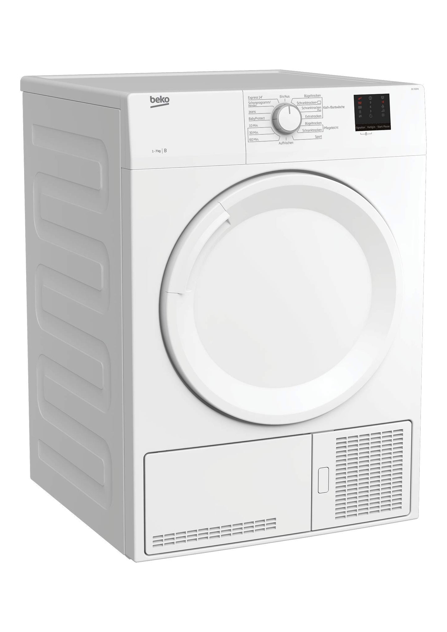 Beko (DC 7130 N B100) Condenser dryer: 7kg, Electronic moisture measurement