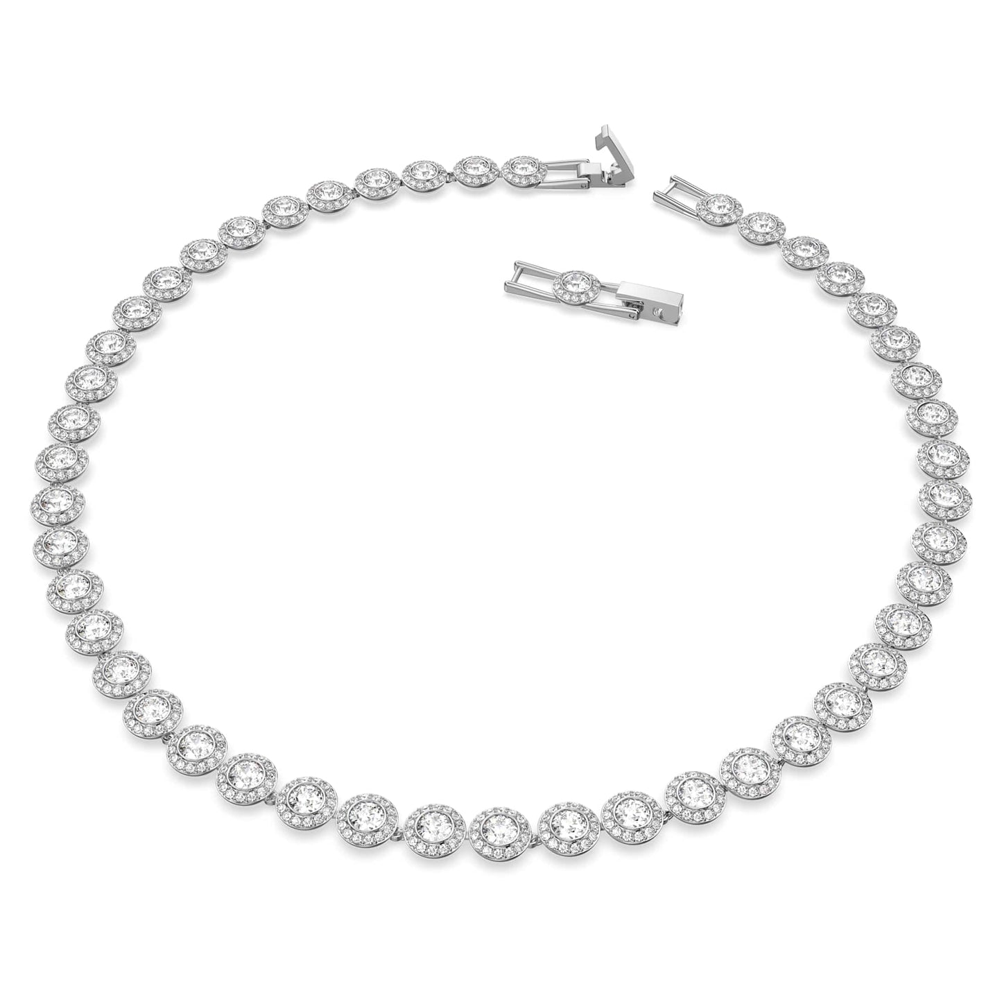 Swarovski 'Una Angelic' jewelry set: elegance in crystal and rhodium