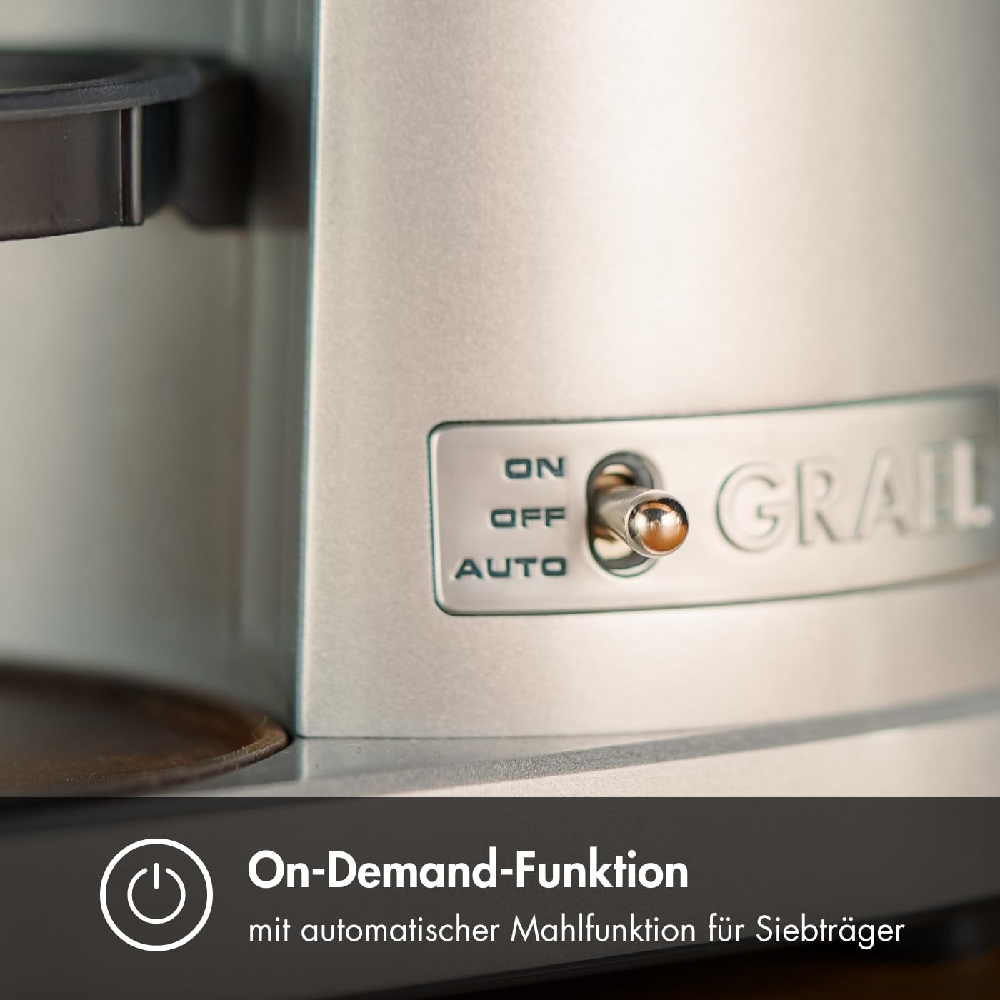 GRAEF (CM800) Elektrische Kaffeemühle '128W' mit Aluminiumgehäuse | 350g Bohnenbehälter