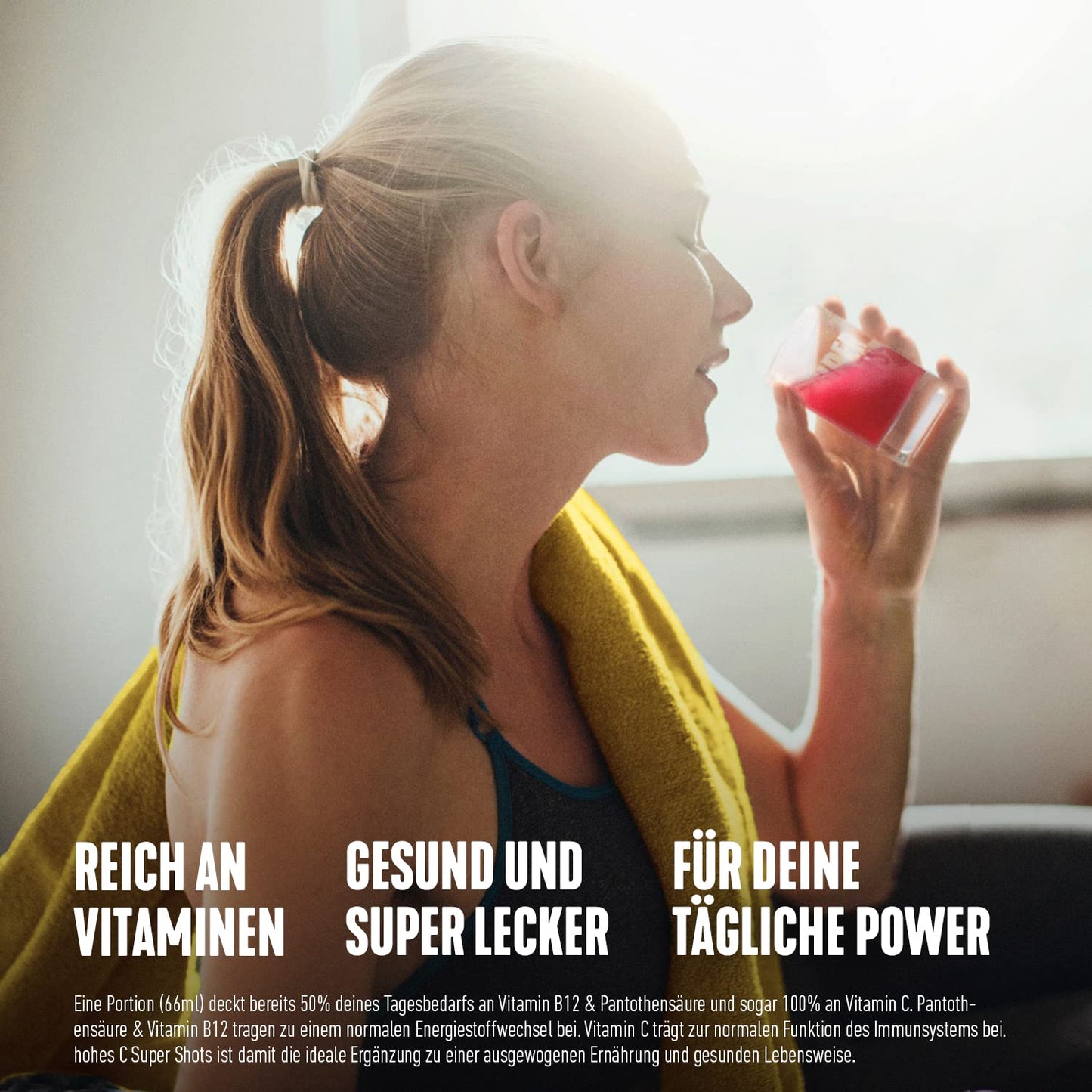 hohes C Super Shots Energy (3x 330ml): Vegan, no added sugar & preservatives