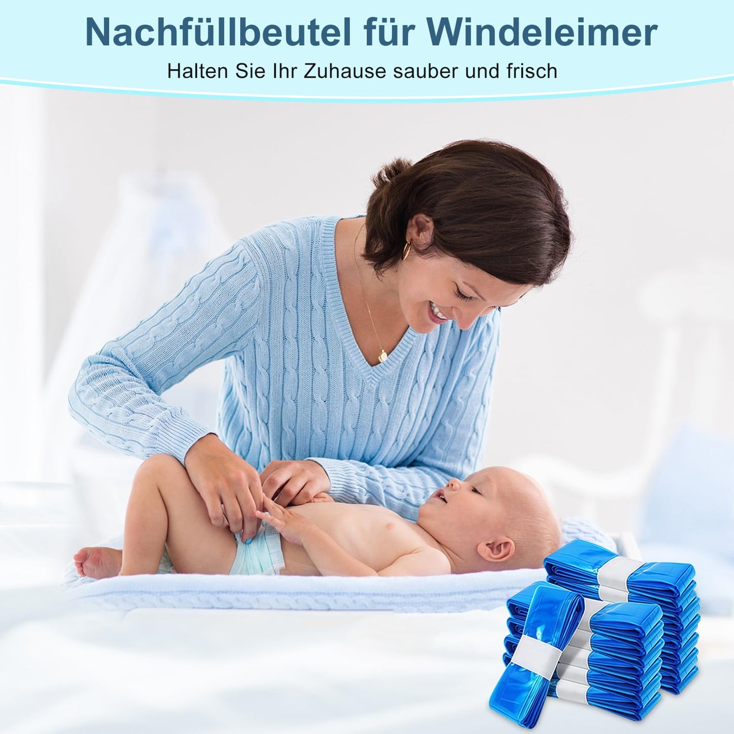 PARPAT Windeleimer Nachfüllkassetten 12er-Pack | Geruchsdichte Nachfüllfolie 4,5m