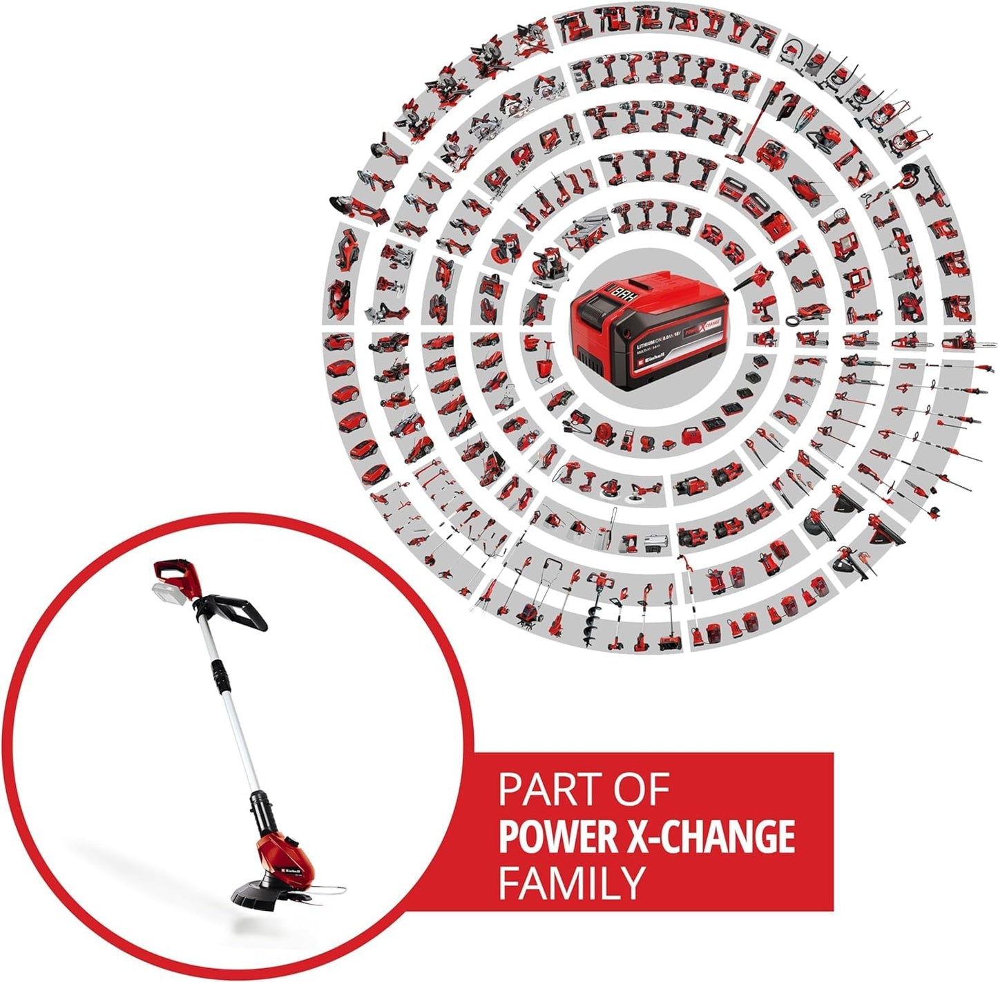Einhell Akku-Rasentrimmer (GE-CT 18) Li Solo Power X-Change ohne Akku und Ladegerät