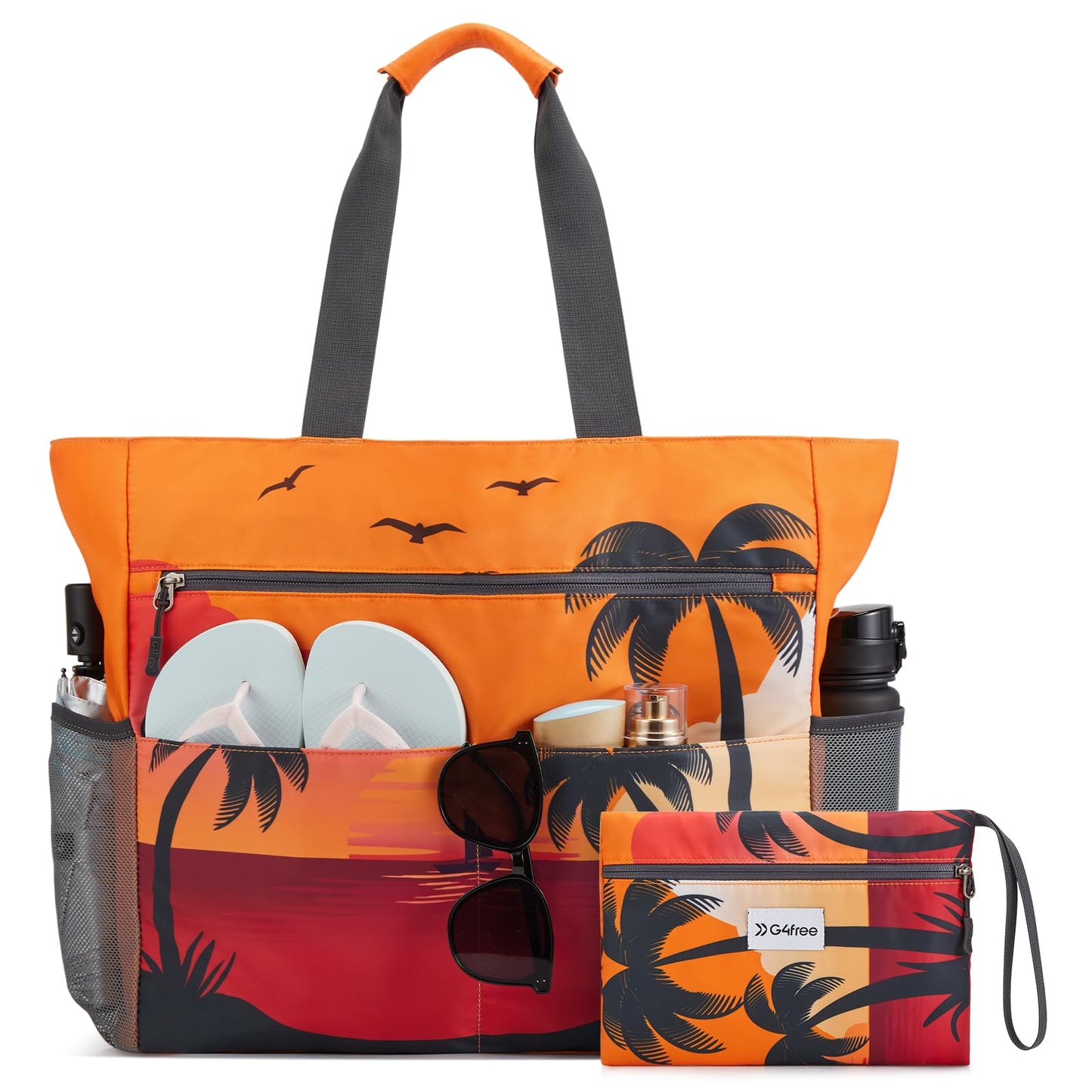 Waterproof beach bag XXL for family: Foldable, lightweight also for shopping
