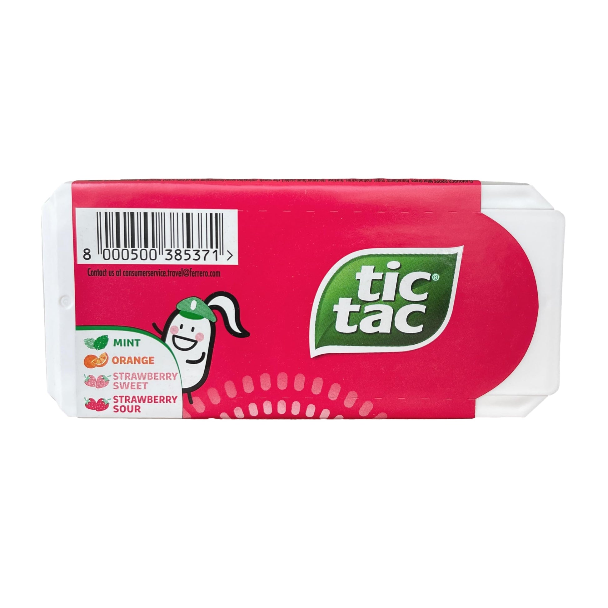Kleiner Genuss, große Vielfalt – die Tic Tac Strawberry Edition im Mini-Mix bietet dir 60 handliche Schachteln à 3,8 g in vier leckeren Sorten. Perfekt zum Teilen, für unterwegs oder als süße Aufmerksamkeit – ideal auch zu Halloween oder anderen Anlässen.
Eigenschaften:
Gesamtinhalt: 228 g, aufgeteilt in 60 Mini-Schachteln (à 3,8 g)
Sortenvielfalt: 15x Erdbeer-Süß, 15x Erdbeer-Sauer, 15x Orange, 15x Minze
Ideal zum Verteilen – für Partys, unterwegs oder als Mitgebsel
Kompakt & praktisch: Einzeln verpac