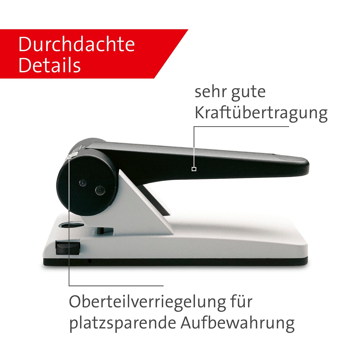 Novus (B 265) filing hole punch for the office in grey-black
