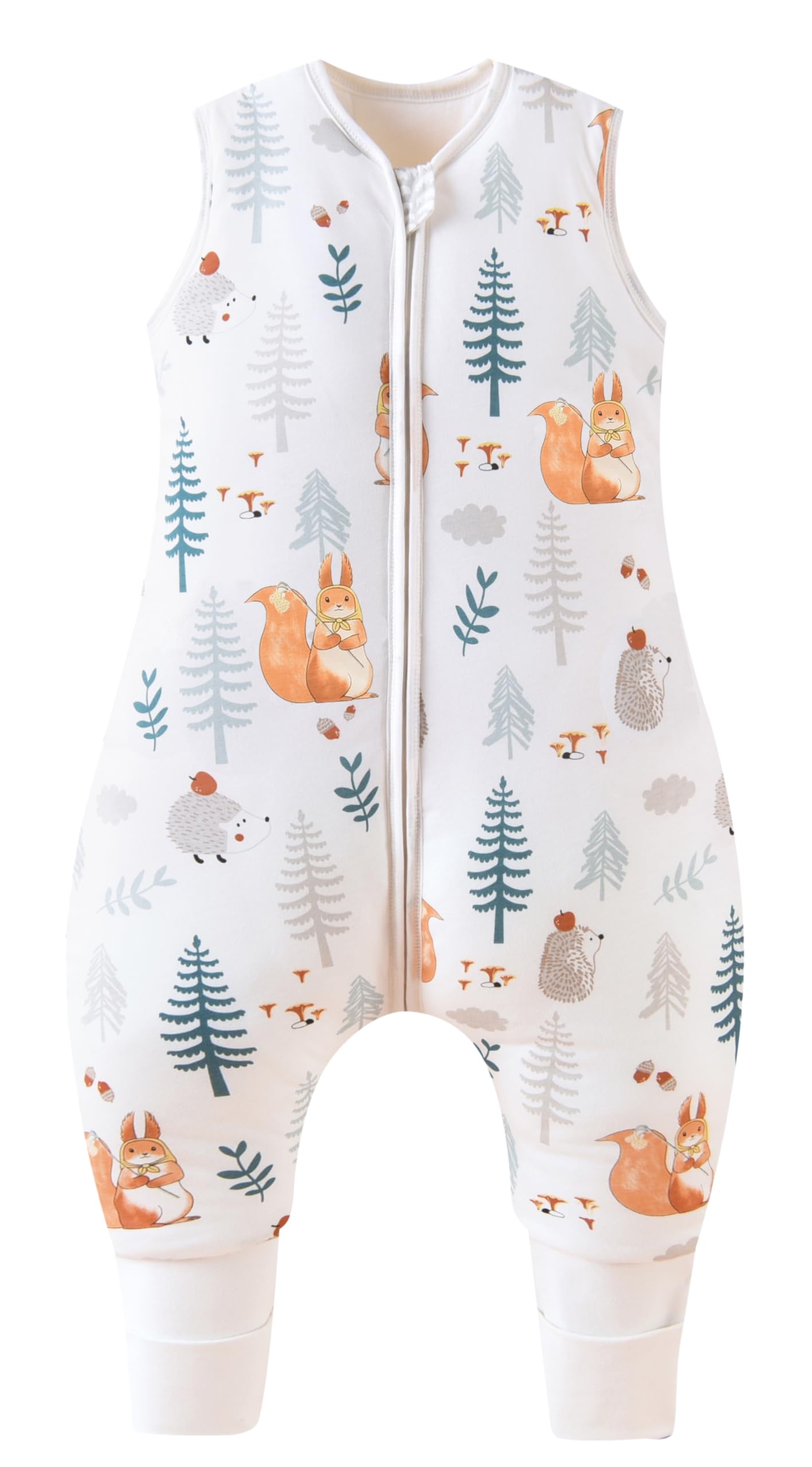 Chilsuessy (2er Pack) Baby Schlafsack mit Beinen, 1.5 Tog | 100% Baumwolle, Ganzjahr