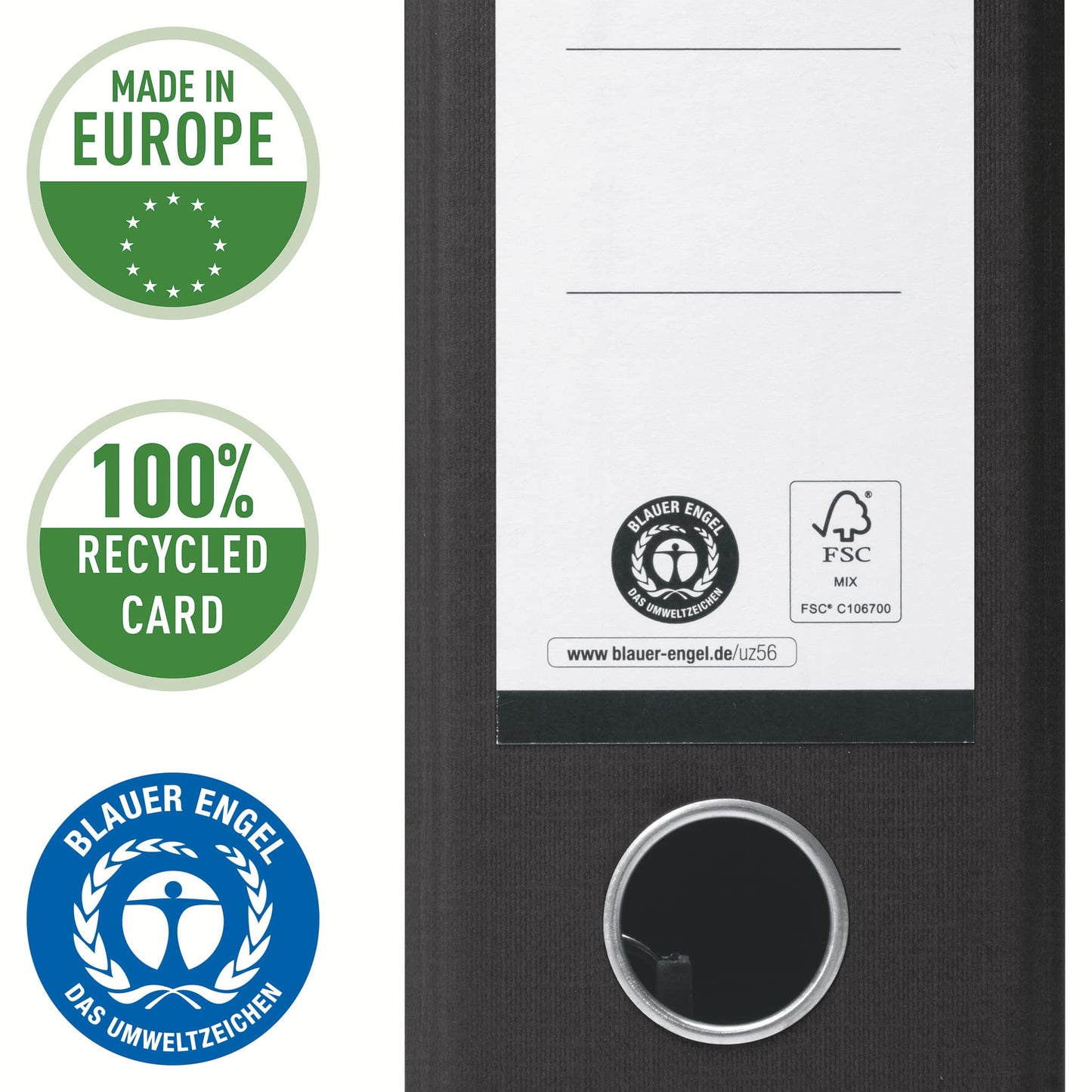 VON Leitz A4-Ordner (10er-Pack): 100% Recyclingpapier, FSC-zertifiziert für Schule, Zuhause
