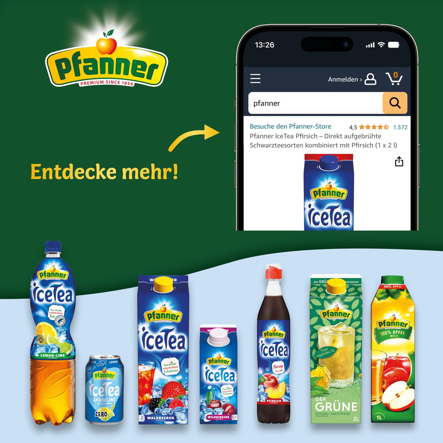 Pfanner 100% vitaminreicher Apfelsaft (8x 1 Liter): ohne Zuckerzusatz