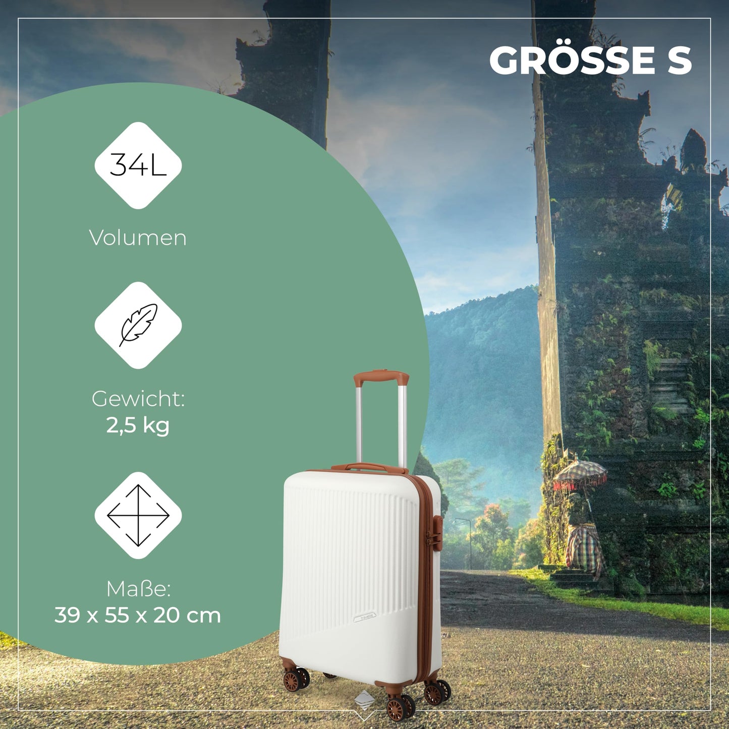 TRAVELITE 'Bali' Hartschalen Reisekoffer-Set (3-teilig): TSA-Kombinationsschloss