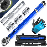 MASKO® torque wrench (6-piece): 40-210Nm 1/2' CV incl. 3 sockets + assembly gloves case