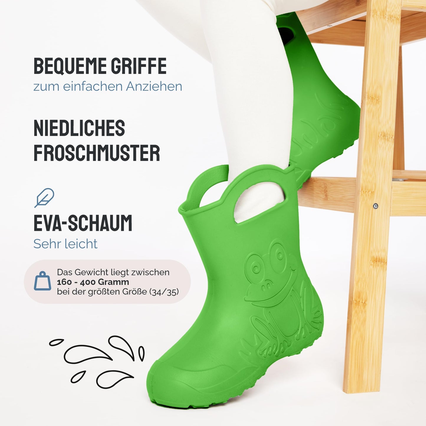 LADEHEID Eva children's rubber boots for boys and girls: Waterproof rain boots