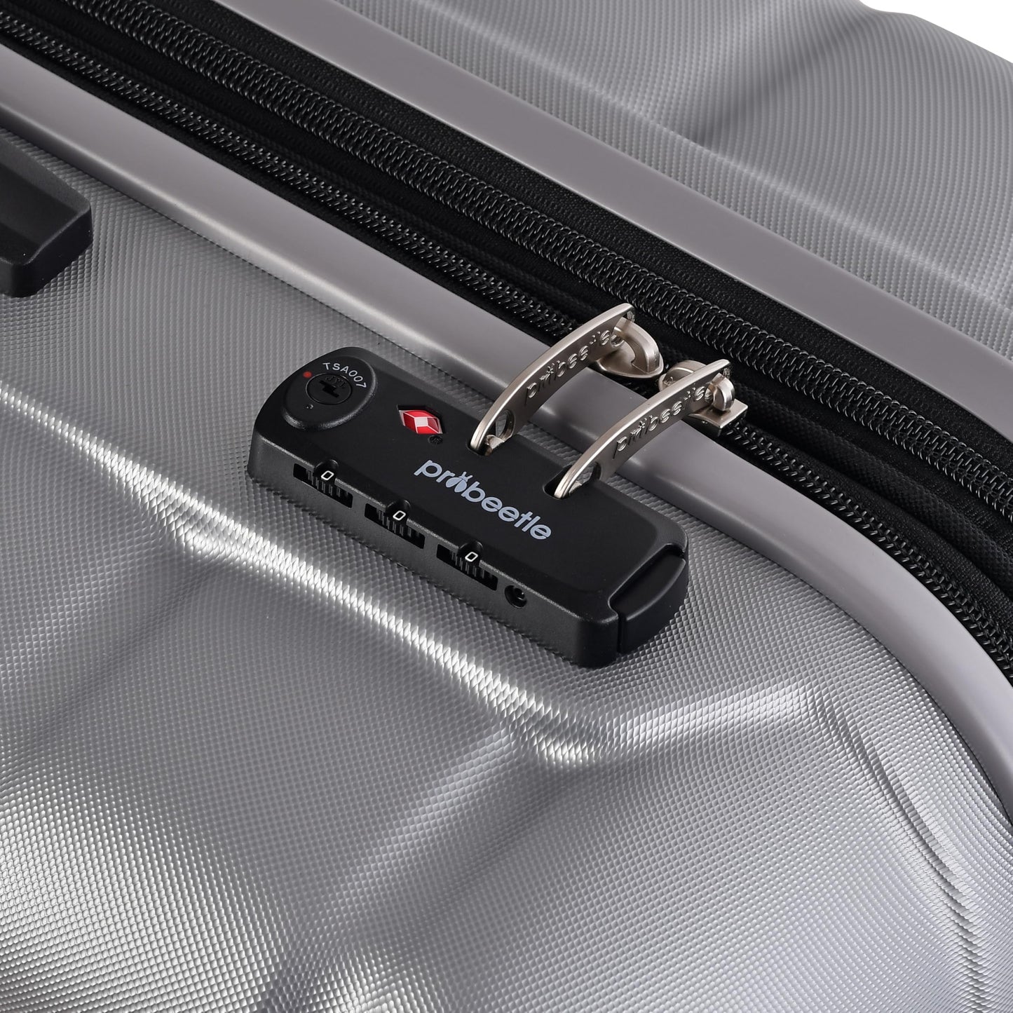 PROBEETLE BY EMINENT 'Voyager VII' Super-Leichtes Hartschalen Reisekoffer | Erweiterbar, Anti-Kratz, TSA-Schloss (Silber)