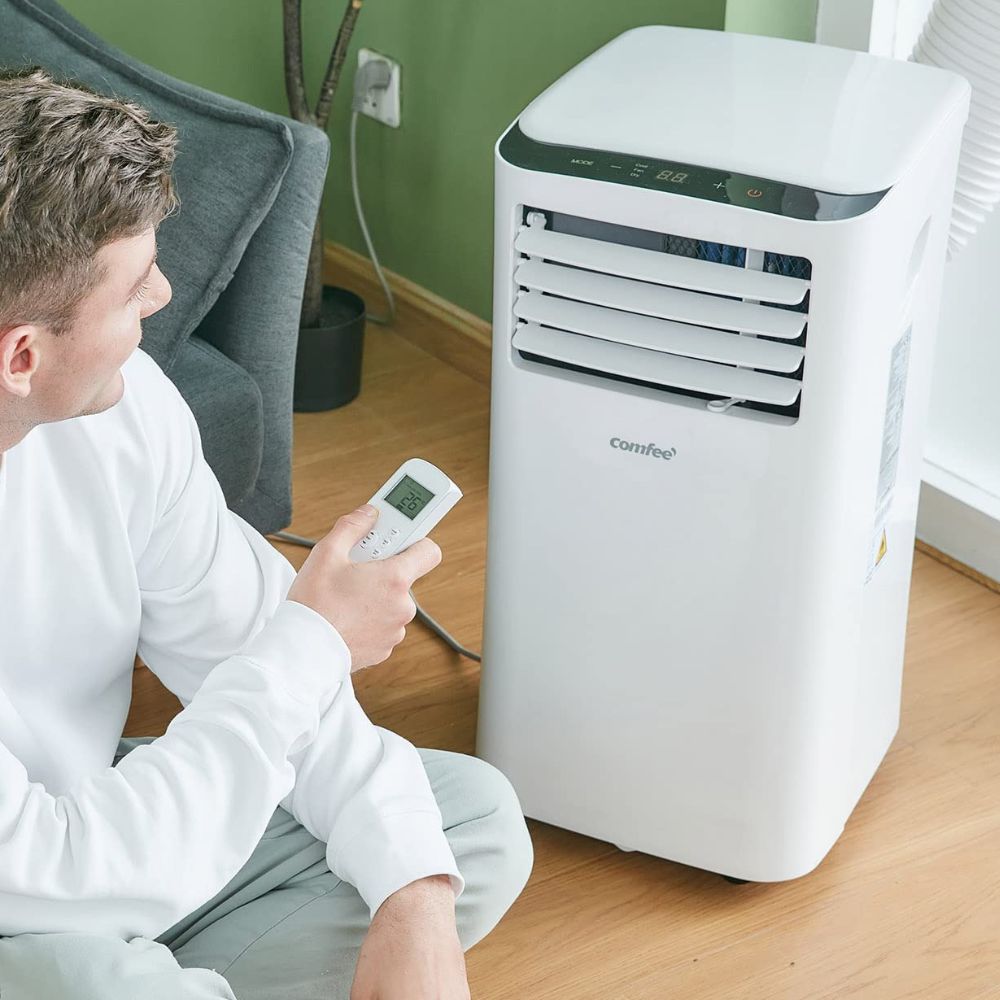 Comfee 3-in-1 Portable Air Conditioner (MPPH-09CRN7) with Exhaust Hose: 9000 BTU - 2.6kW