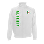 Algerien 'ALGERIA' Sweatjacke mit Wunschname & Nummer in Weiß