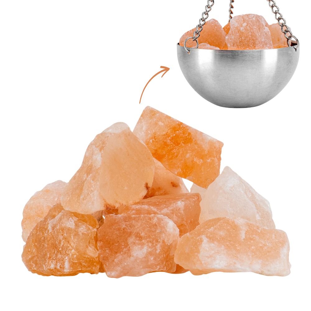 Natural rock crystal sauna salt (2kg) from Pakistan for sauna & wellness