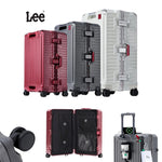 Multifunctional hard-shell trolley case with cup holder, USB, TSA lock