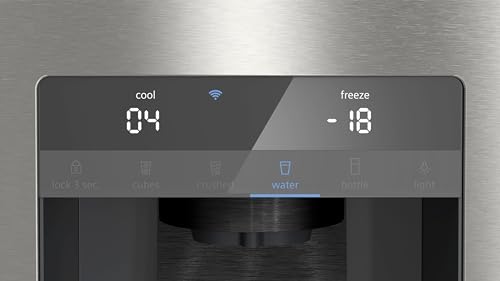 SIEMENS (KF96IAPEA) iQ500 NoFrost Smart French-Door Refrigerator: Ice and Water Dispenser, Anti-Fingerprint