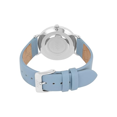 JOOP! Leather Analog Quartz Watch for Women: Blue including Gift Box