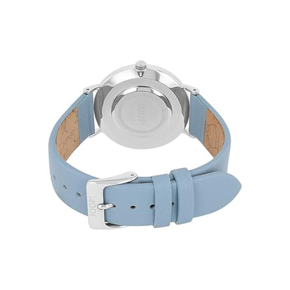 JOOP! Leather Analog Quartz Watch for Women: Blue including Gift Box