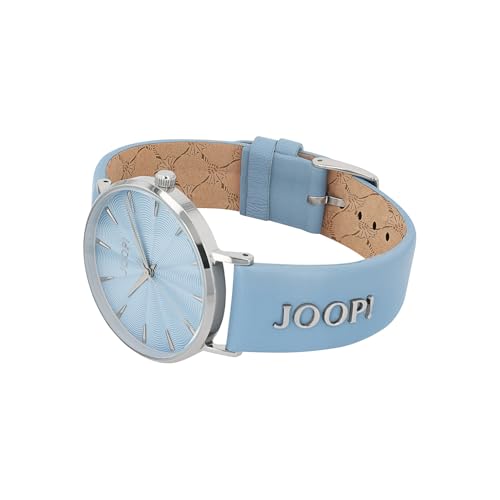 JOOP! Leather Analog Quartz Watch for Women: Blue including Gift Box