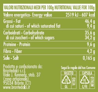 Brontedolci sweet pistachio cream with 40% pistachios from Sicily-Etna (2x 190g)