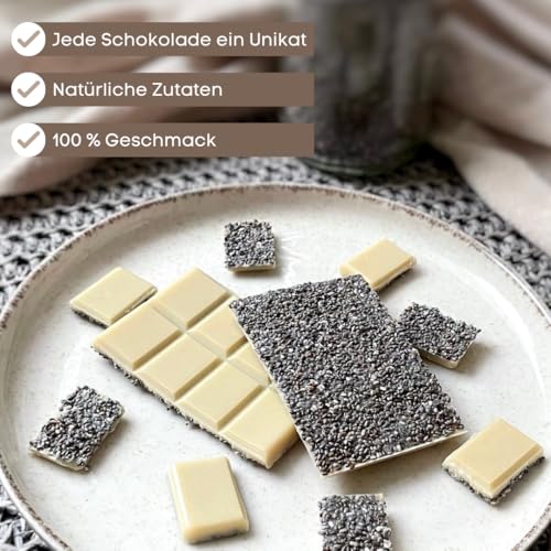 Pure Xocolate DIY-Schoko-Kit | Set zum Schokolade selber machen inkl. Silikonform und Rezepten