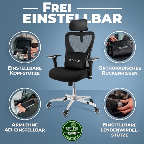 CleverSeat office chair, ergonomic, 100% individually adjustable | Swivel chair &gt;150 kg