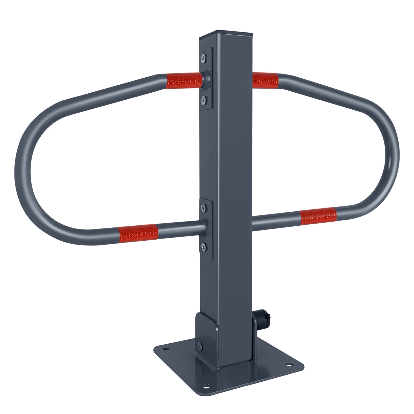 FIVMEN Verzinktes Parkplatzsperre | Klappbar mit Schlüsseln und Reflektierende Aufkleber