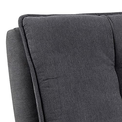 AC Design Furniture 'Jasper' sofa bed in dark grey/black: sofa bed with 3 reclining positions