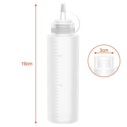 Lestiven 250ml Squeeze Quetsch-Flasche (5 Stück) mit Kappen - BPA Frei