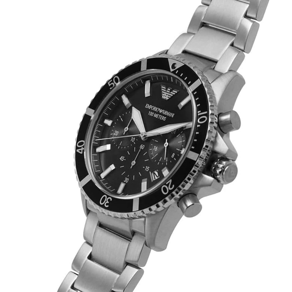 Emporio Armani 'AR11360' Chronograph Men's Watch (43mm): Stainless steel case, interchangeable strap
