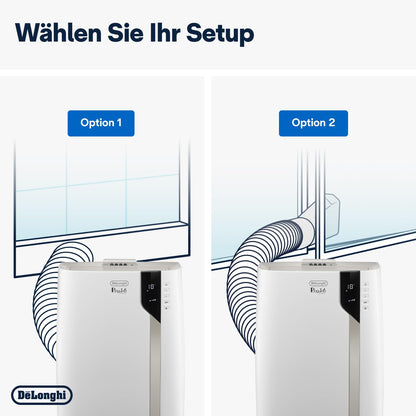De'Longhi 'Pinguino PAC EX93' air conditioner with exhaust hose: Whisper Technology