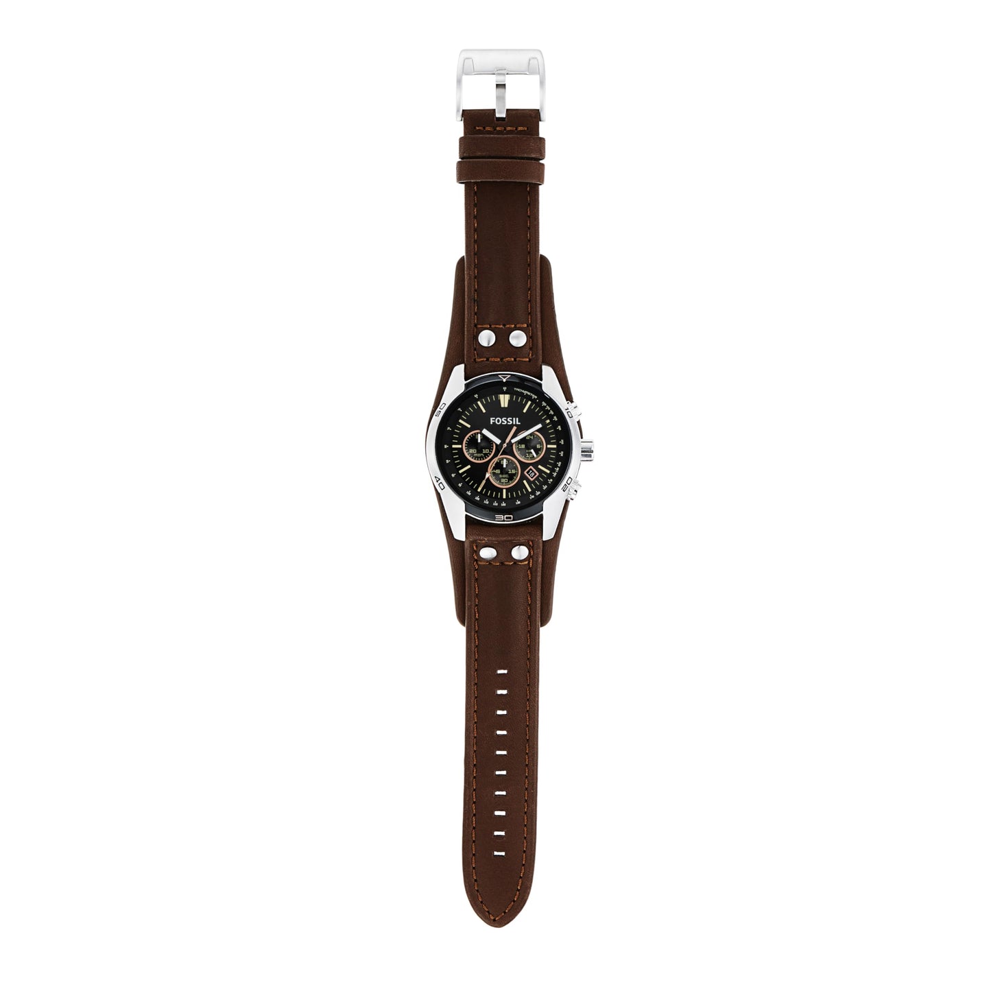 FOSSIL Coachman Chronographenwerk Herrenuhr (44mm) mit Edelstahl- oder Lederarmband