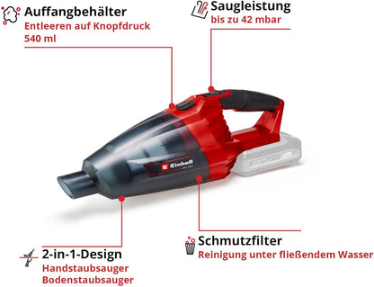 Einhell Akku-Handstaubsauger (TE-VC 18) Li-Solo Power X-Change ohne Akku und Ladegerät