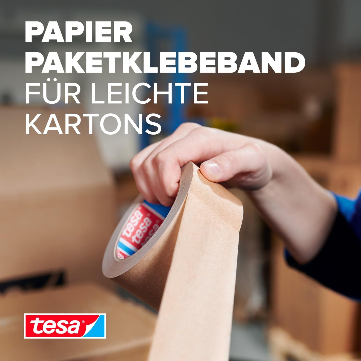 tesa parcel tape (brown): 6 rolls of 50m x 50mm, FSC-certified &amp; recycling-friendly