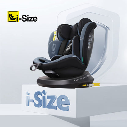 Reecle i-Size Kindersitz (Black Gray) 0+/1/2/3 | ISOFIX, Sicherheitszertifiziert