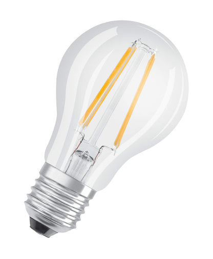 Osram LED Base Classic A-Lampe, Sockel: E27 | (Warmweiß-2700 K: 7W): Klar - 5er Packung